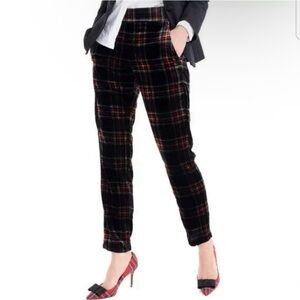 Jcrew pull on ankle length velvet pants with pockets